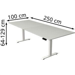 Produktbild für Schreibtisch Kerkmann Move 4, lichtgrau / weiß