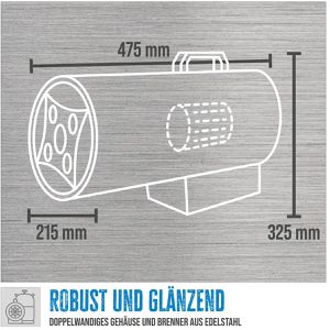 Produktbild für Heizlüfter Güde 85006, GGH 17 INOX, 17000 Watt