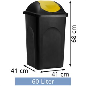 Produktbild für Mülleimer Böttcher-AG schwarz/gelb