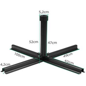 Produktbild für Sonnenschirmständer Sekey 34024, Stahl
