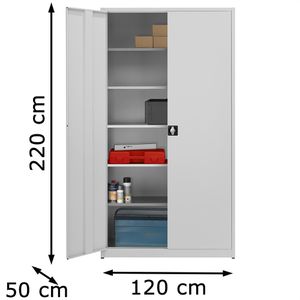 Produktbild für Werkzeugschrank Mauser MKST12/5/22, aus Metall, lichtgrau