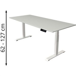 Produktbild für Schreibtisch Kerkmann Move 1 stable, lichtgrau / weiß