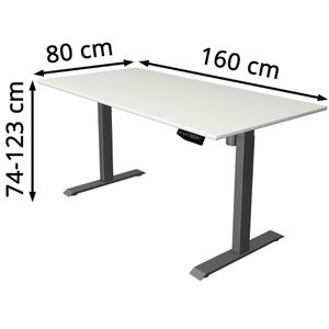 Produktbild für Schreibtisch Kerkmann Move 1, weiß / anthrazit