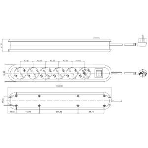 Produktbild für Steckdosenleiste Bachmann Smart 381.252K, 5m Kabel