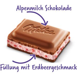 Produktbild für Tafelschokolade Milka Erdbeer