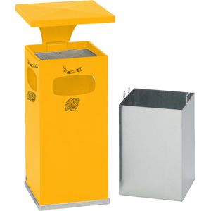 Produktbild für Aschenbecher VAR B32, 12171, gelb, Outdoor, mit Dach