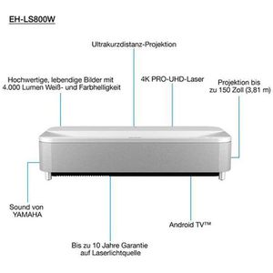Produktbild für Beamer Epson EH-LS800W, V11HA90040, Laser, 4K UHD