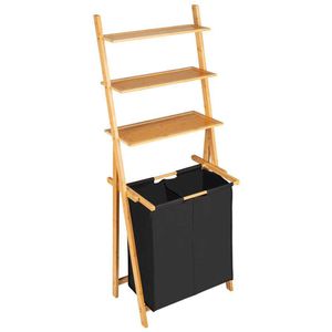 Produktbild für Badregal Wenko Ecori 50784100, aus Holz, braun