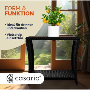 Produktbild für Beistelltisch CASARIA 109946, braun / schwarz, Holz / Metall