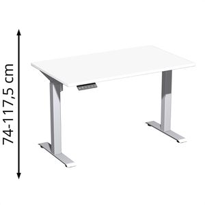 Schreibtisch Geramöbel Elevate Home, weiß / silber