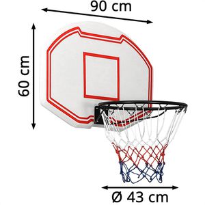 Produktbild für Basketballkorb vidaXL 93663, weiß, indoor &amp; outdoor