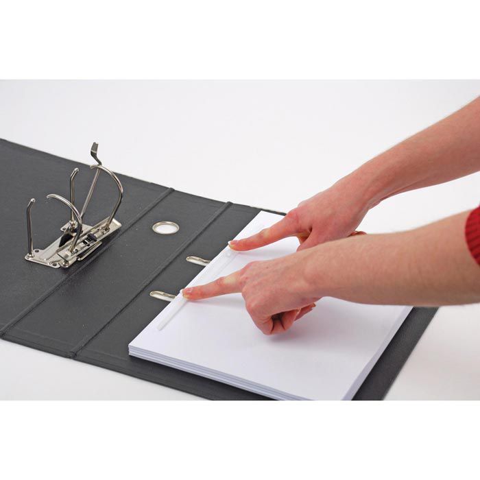 Fellowes Abheftbügel 00895, mit Deckschiene, Plastik, Füllhöhe 80mm