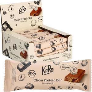 KoRo Proteinriegel Protein Bar, 12 Riegel, BIO, Haselnuss, je 60g, pro Riegel 15g Protein
