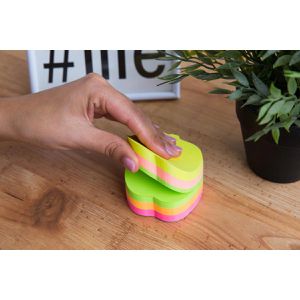 Produktbild für Haftnotizen D.RECT Super Sticky Notes Apfel, 110514, neon