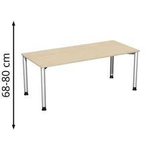 Produktbild für Schreibtisch Geramöbel Flex S-555146-AS, ahorn / silber