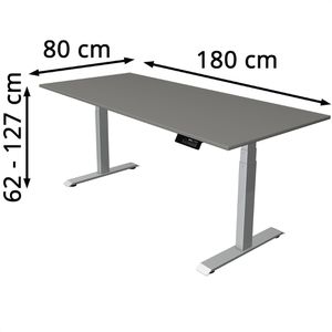 Produktbild für Schreibtisch Kerkmann Move 1 stable, graphit / silber
