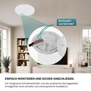 Produktbild für Deckenleuchte Luxula LX300251, weiß, LED