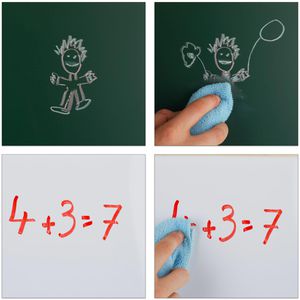 Produktbild für Kreidetafel Relaxdays mit Whiteboard, grün/weiß, magnetisch