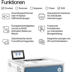 Produktbild für Laserdrucker HP LaserJet Enterprise 5502dn, s/w