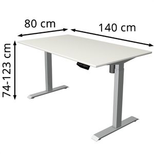Produktbild für Schreibtisch Kerkmann Move 1, weiß / silber