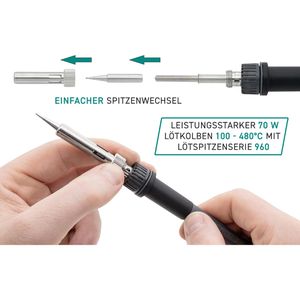 Produktbild für Lötstation QUICK QU709D+, 2in1 Reworkstation