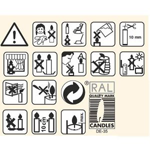 Produktbild für Kerzen Papstar 17916, Stumpenkerzen