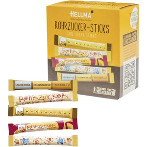 Zuckersticks Hellma Rohrzucker, brauner Zucker