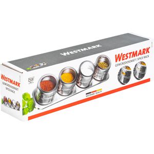 Produktbild für Gewürzregal Westmark 65152260, silber, mit 4 Gewürzdosen