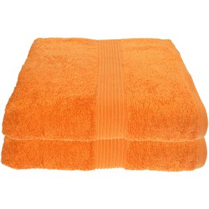 Julie-Julsen Handtuch 80 x 200 cm, Saunatuch, 100% Baumwolle, orange, 2 Stück , 2 Stück