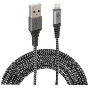 Ladekabel Goobay 49269, grau / silber