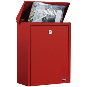 Produktbild für Briefkasten Allux 200, rot, aus Stahl