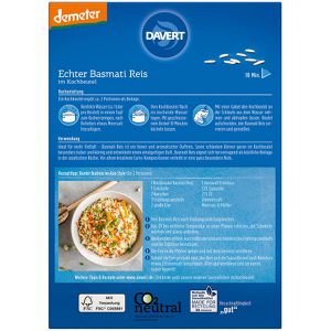 Produktbild für Reis Davert Echter Basmati demeter, BIO