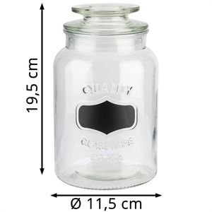 Produktbild für Vorratsglas APS Note 82266, mit Glasdeckel &amp; Beschriftungsfeld