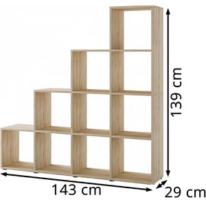 Produktbild für Bücherregal VCM Napoli, 912411, sonoma eiche