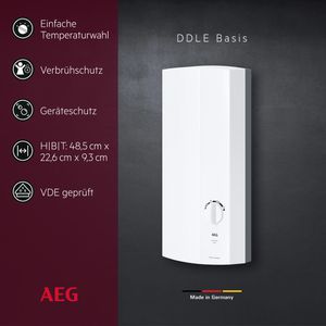 Produktbild für Durchlauferhitzer AEG DDLE Basis 222390, druckfest