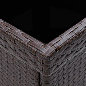 Produktbild für Gartentisch vidaXL 310552, Polyrattan und Glas