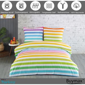 Produktbild für Bettwäsche Buymax Rainbow, bunt, Renforcé