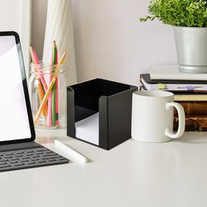 Produktbild für Zettelbox Herlitz 1600360, schwarz, 9,5 x 9,5 cm