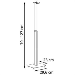 Produktbild für Lautsprecherständer myWall HS45WL, weiß, aus Metall, 2 Stück