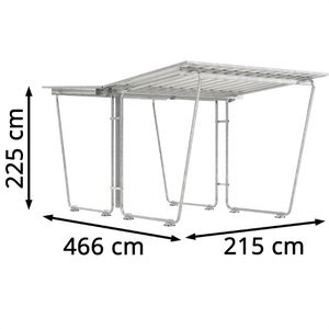 Produktbild für Fahrradunterstand WSM Siegen S26, grauweiß, aus Metall