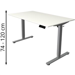 Produktbild für Schreibtisch Kerkmann Move small office, weiß / silber