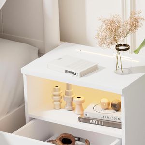 Produktbild für Nachttisch CASARIA Jamie, 109674, weiß, 2er Set