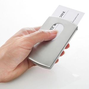 Produktbild für Visitenkartenetui Sigel VZ120 Snap, silber