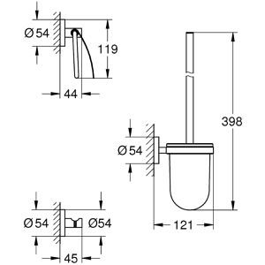 Produktbild für Badaccessoires-Set GROHE Essentials 40407001, WC-Set 3 in 1