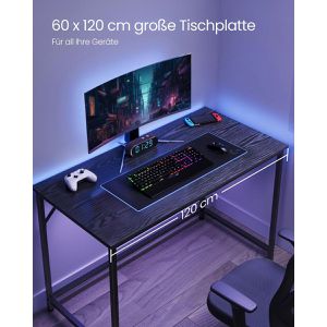 Produktbild für Schreibtisch Vasagle LWD039B56V1, schwarz / schwarz