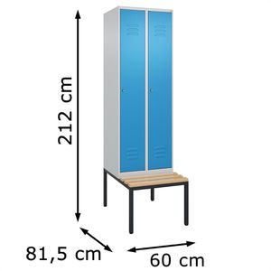 Produktbild für Spind CP-Möbel Classic PLUS, lichtblau