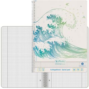 Produktbild für Collegeblock Herlitz GREENline Welle, 300006028, A4