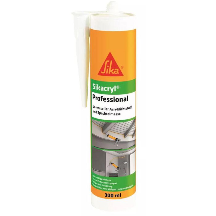Sika Maleracryl Sikacryl Professional Weiß 300ml, 1 K Acryl Dispersion Gebrauchsfertig Ausgezeichnete Verarbeitung Cs0tg108u Sika Maleracryl Sikacryl Professional Weiß 300ml, 1 K Acryl Dispersion Gebrauchsfertig Ausgezeichnete Verarbeitung Cs0tg108u