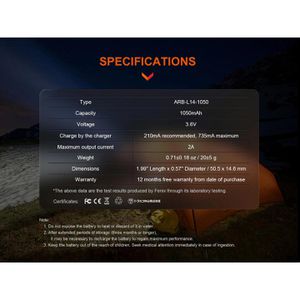 Produktbild für Akku Fenix ARB-L14-1050, 3,6 V, 1050 mAh