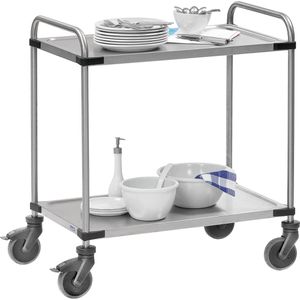 Produktbild für Servierwagen Fetra 5001, silber, aus Edelstahl